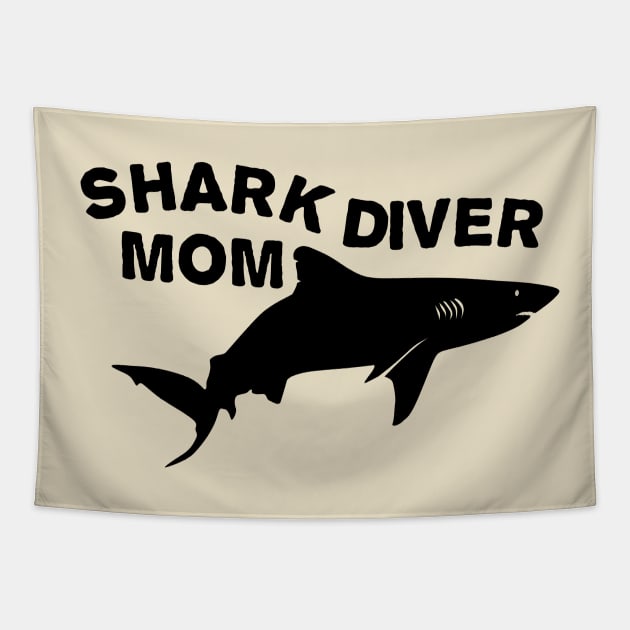 Shark diver mom Tapestry by TMBTM