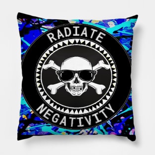 radiate Negativity by LowEndGraphics Pillow