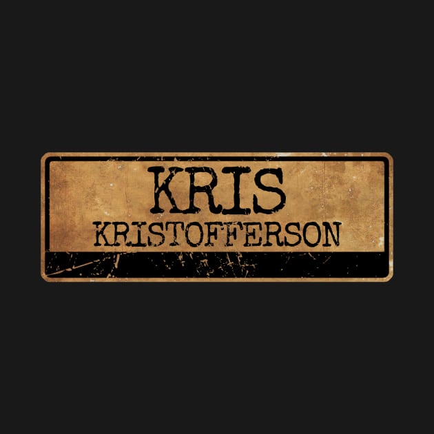 Aliska text black retro - Kris Kristofferson by Aliska