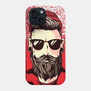 Bearded hipster Phone Case