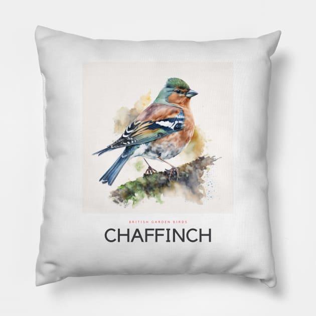 British Garden Birds: Chaffinch Pillow by andreipopescu