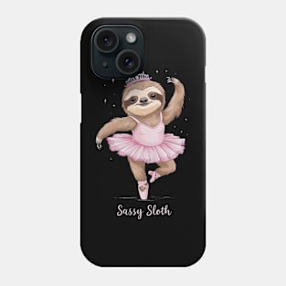 Cute sassy sloth dancer Phone Case