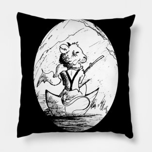 Ratty The river rat - Children's book inspired designs Pillow