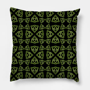 Green Triquetra Pattern Cheeky Witch® Pillow