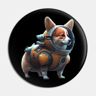 Dog Space Explorer Pin