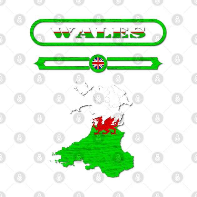 WALES, UNITED KINGDOM, MAP OF WALES. SAMER BRASIL by Samer Brasil