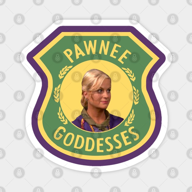 Pawnee Goddesses Freaking Awesome Leslie Knope Magnet by PeakedNThe90s