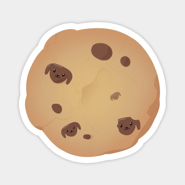 Chocolate Lab Chip Cookie Magnet by yellowpomelo