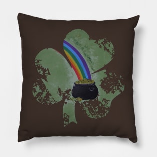 Shamrock Gold Distressed Pillow