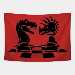 Dinosaur Faceoff Tapestry