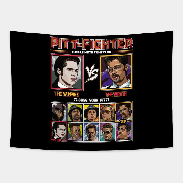 Brad Pitt Fighter Tapestry by RetroReview