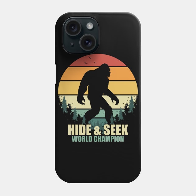 Sasquatch bigfoot Hide seek world champion - Bigfoot believer Vintage Gift Phone Case by Tesszero