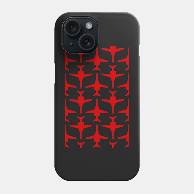 B-1 Lancer - Red & White Pattern Unswept Design Phone Case by PlaneJaneDesign