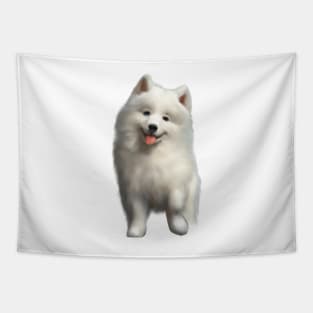 Cute Samoyed Drawing Tapestry