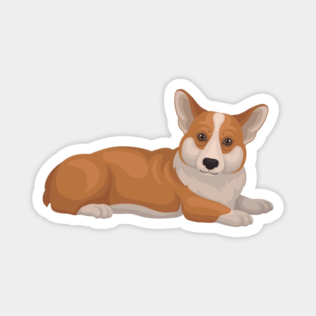 Chilin' Corgi Magnet by NewWorldIsHere