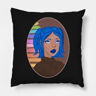 blue and over you Pillow