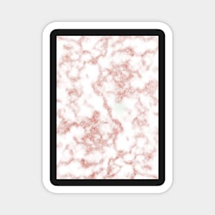 White Marble and Rose Gold Magnet