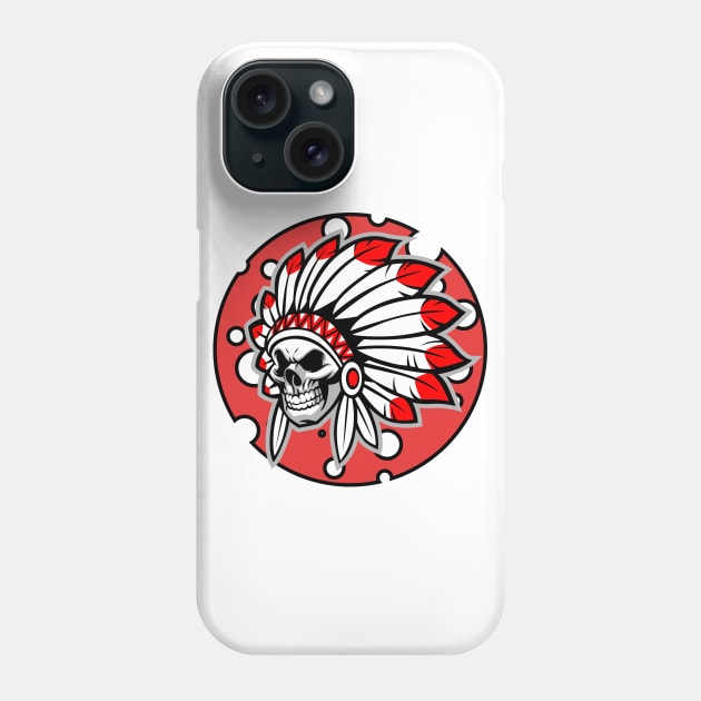 Skull indian Phone Case by Johnny_Sk3tch