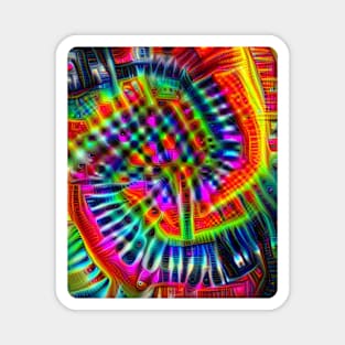 Tie-Dye Meets Abstract Digital Art Magnet