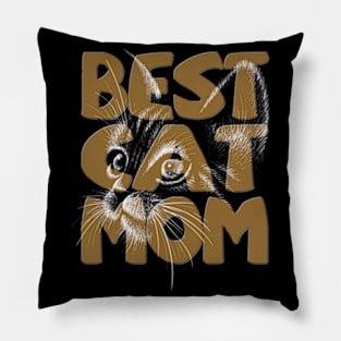 Best Cat Mom Cat Lover Pillow