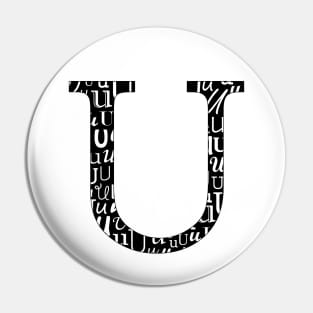 U Filled - Typography Pin