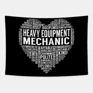 Heavy Equipment Mechanic Heart Tapestry