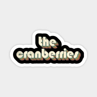 Vintage Cranberries Rainbow Letters Distressed Style Magnet