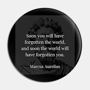 Marcus Aurelius's Reflection: Transience of Life's Remembrance Pin