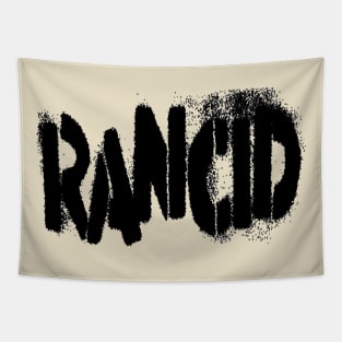 rancid black text Tapestry