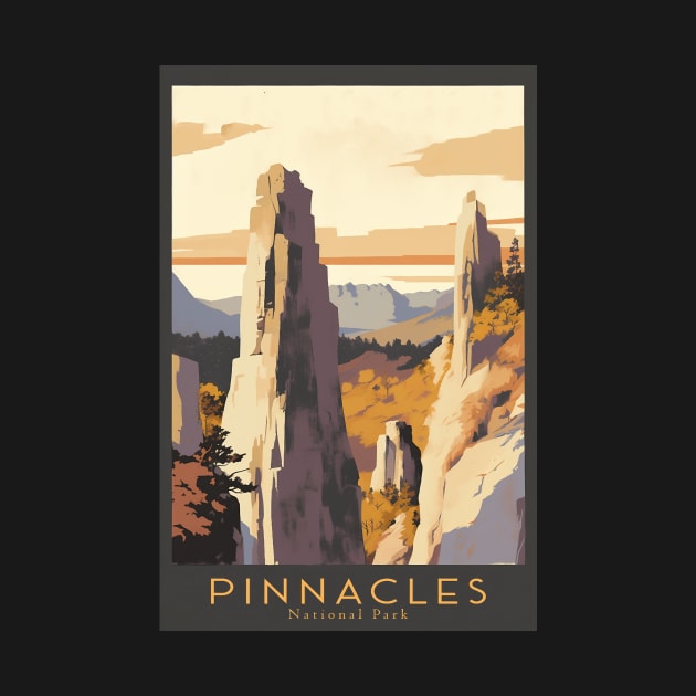 Pinnacles National Park Travel Poster by GreenMary Design