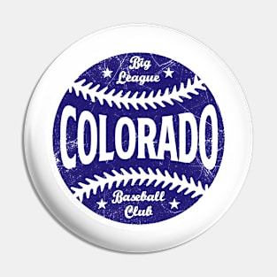 Colorado Retro Big League Baseball - Black Pin