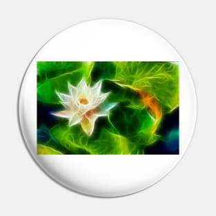 Water Lily and Leaves Pin