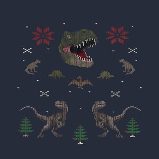 Ugly Dino Christmas Sweater T-Shirt