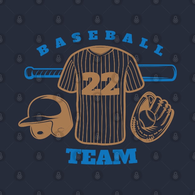 Baseball team by gold package