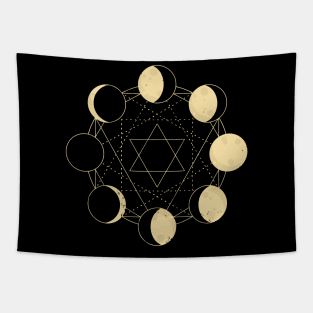 Moon Phase Infinity Goth Wicca Pagan Celtic Indians Tapestry