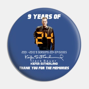 9 Years Of Jack Bauer Memories Pin