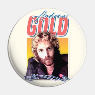 Andrew Gold / Reto 80s Style Fan Design Pin