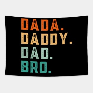 Dada Daddy Dad Bro Funny Fathers Day Retro Vintage Tapestry