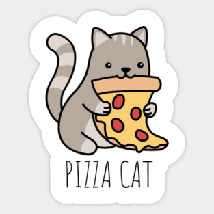 Pizza Cat Stickers Teepublic