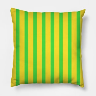 Achava | Yellow and Green Stripes Pattern Pillow