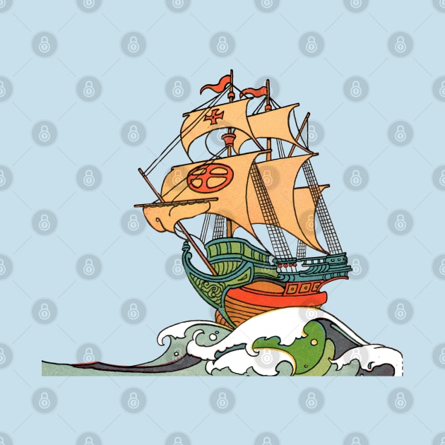 Retro Pirate Ship by elevens.design