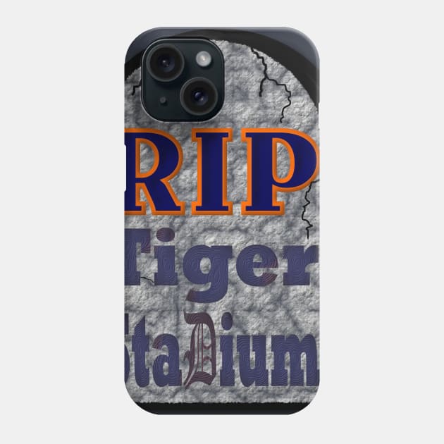 RIP Tiger Stadium Phone Case by Retro Sports