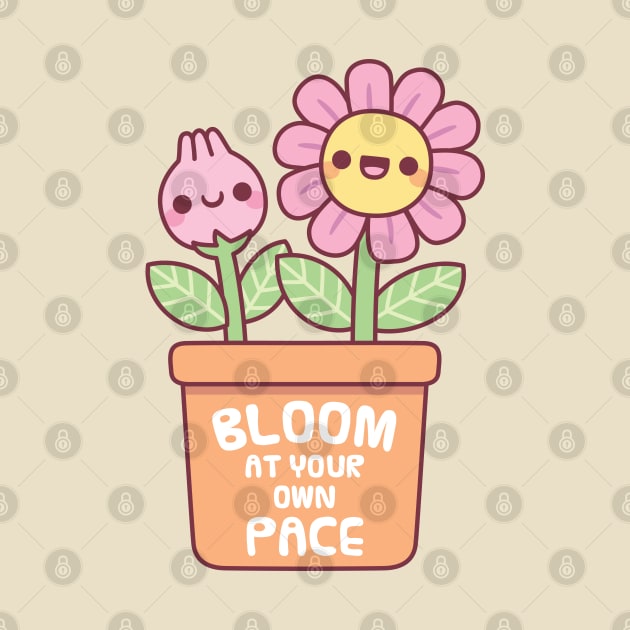 Cute Flower And Bud Bloom At Your Own Pace by rustydoodle