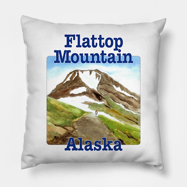 Flattop Mountain, Alaska Pillow by MMcBuck