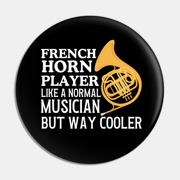 French Horn Player Pin by The Jumping Cart