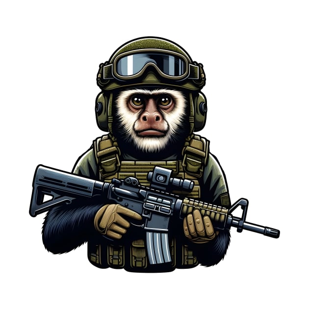 Tactical Monkey by Rawlifegraphic