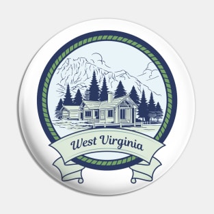 West Virginia Mountains Pin