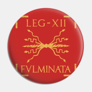 Legio XII Fulminata Thunderbolt Emblem Roman Legion Pin