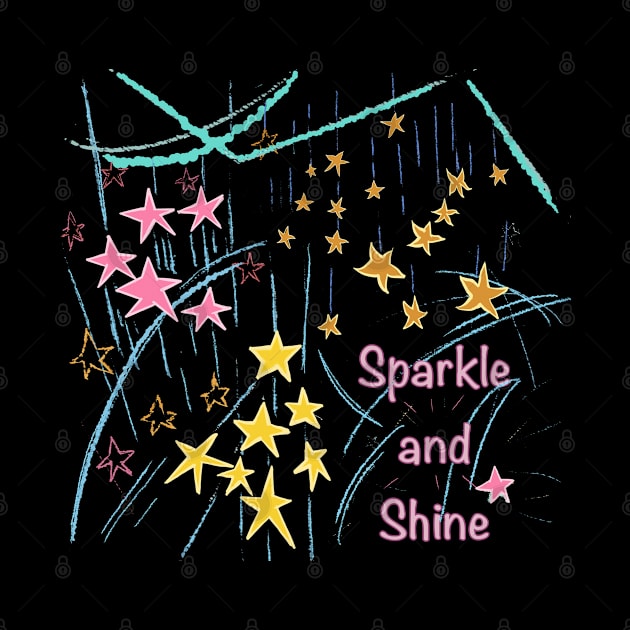 Stars Sparkle and Shine t-shirt by Peaceful Pigments