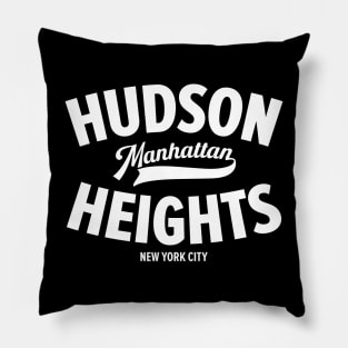 Hudson Heights Minimalist Neighborhood Design -  Manhattan - New York City Pillow